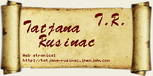 Tatjana Rusinac vizit kartica